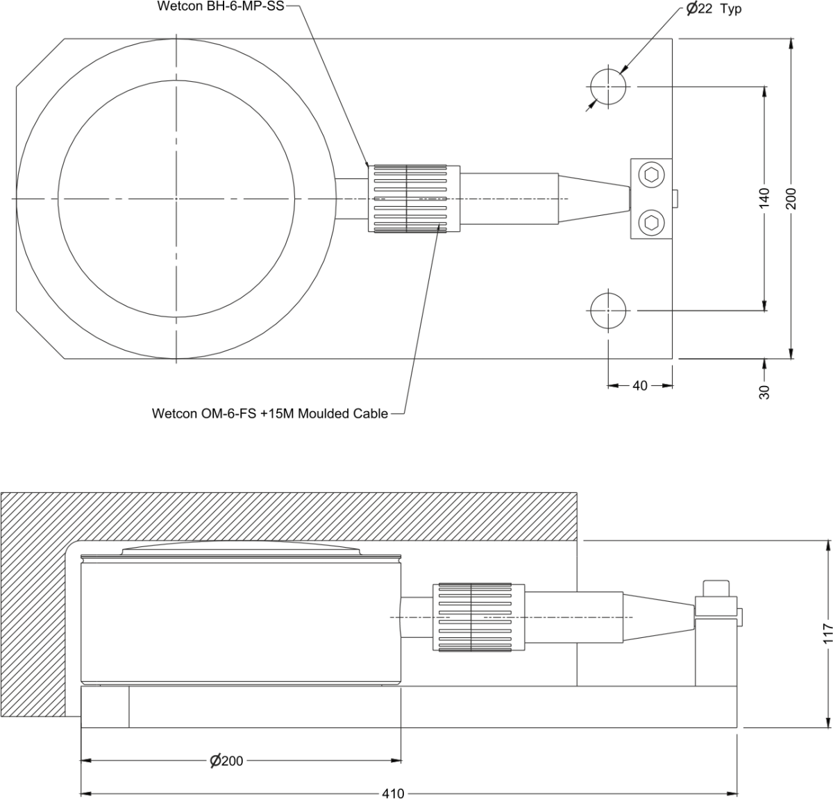 lcm1410 custom load cell dimensions