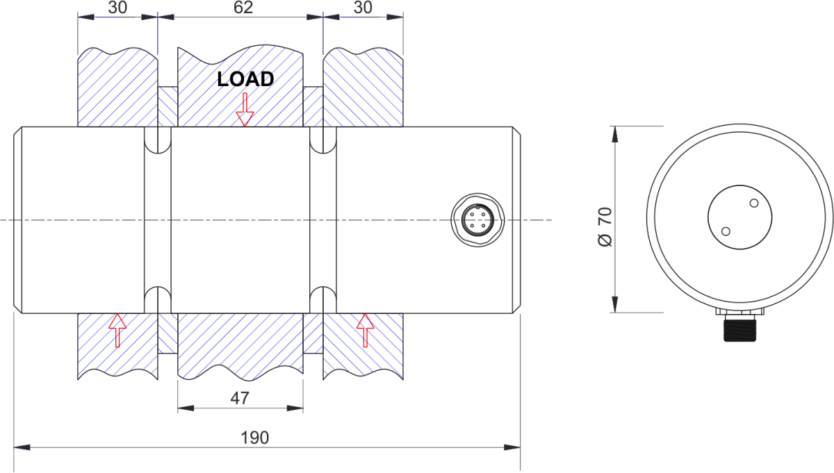 lcm4660 load pin dimensions