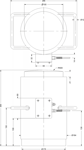 ni300tc load cell dimensions